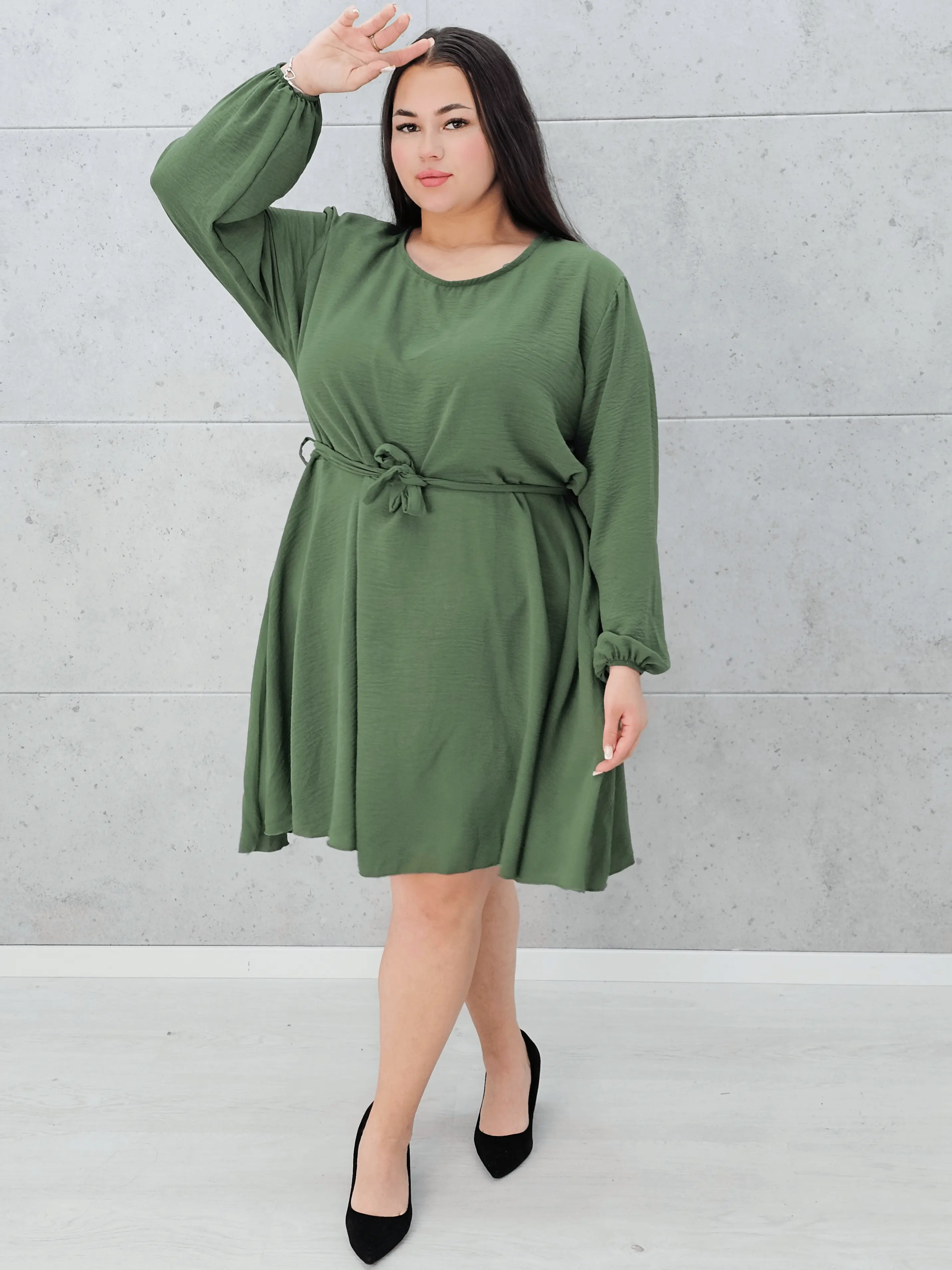 Sukienka wiązana w tali Stylowa XL