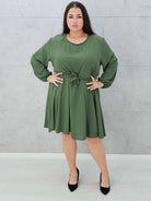 Sukienka wiązana w tali Stylowa XL