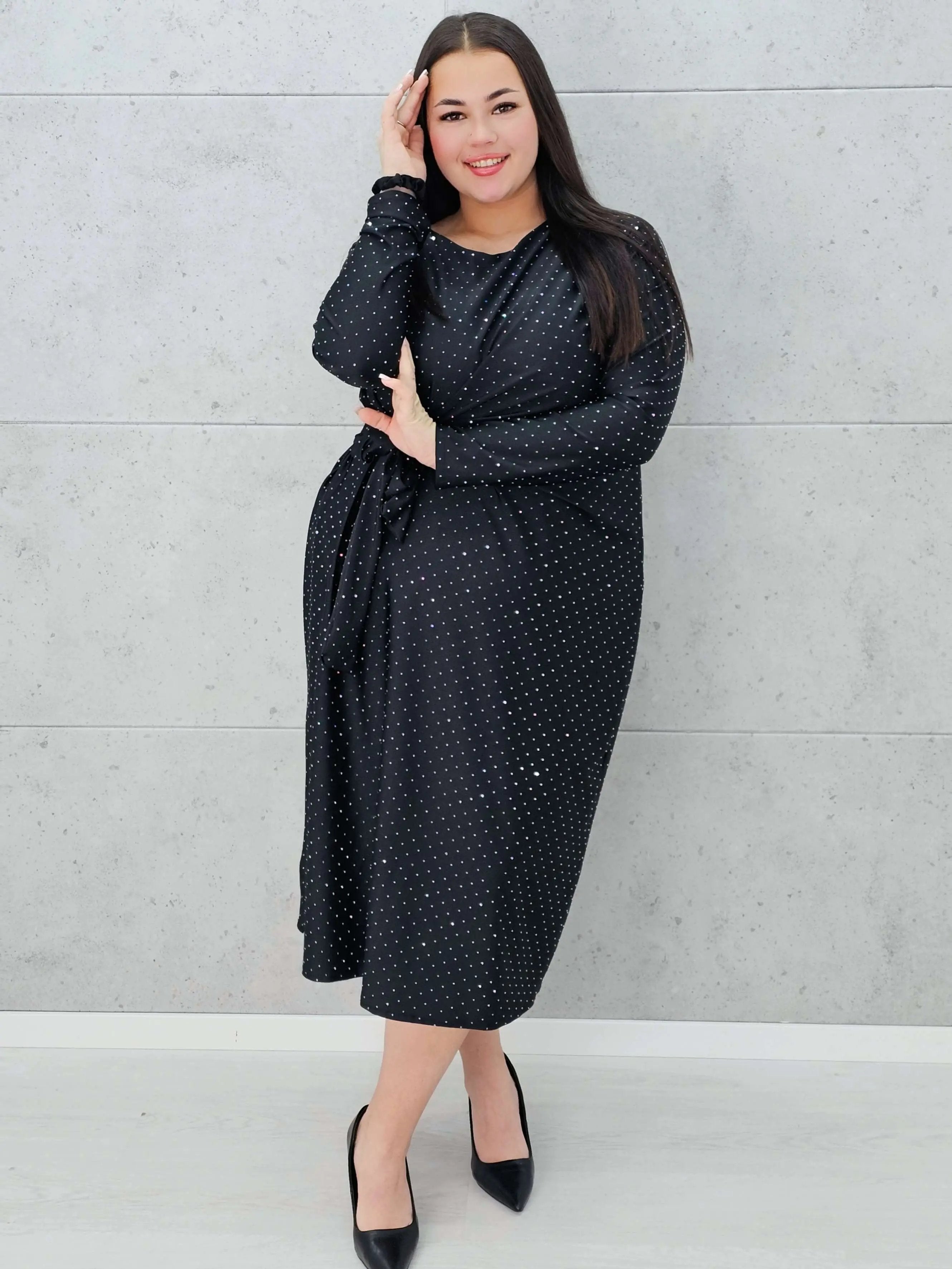 Sukienka wiązana w tali Stylowa XL