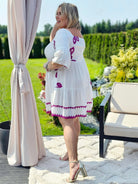 Sukienka wiskozowa z wiązaniem przy dekolcie Stylowa XL