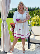 Sukienka wiskozowa z wiązaniem przy dekolcie Stylowa XL