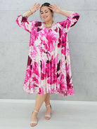 Sukienka wiskozowa z wzorem po całości Stylowa XL