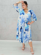 Sukienka wiskozowa z wzorem po całości Stylowa XL