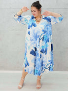 Sukienka wiskozowa z wzorem po całości Stylowa XL