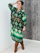 Sukienka wiskozowa z wzorem po całości Stylowa XL