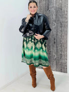 Sukienka wiskozowa z wzorem po całości Stylowa XL