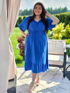 Sukienka  wstawkami haftu  - cztery kolory Stylowa XL