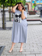 Sukienka z Artystycznym Nadrukiem Stylowa XL