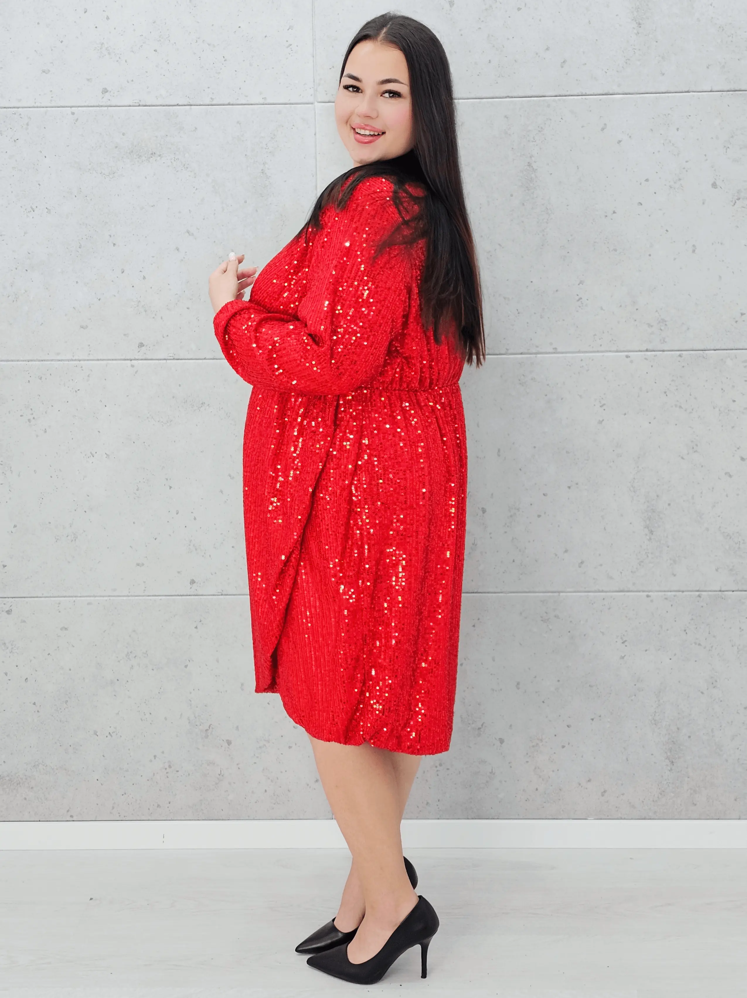 Sukienka z cekinami Stylowa XL