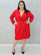 Sukienka z cekinami Stylowa XL