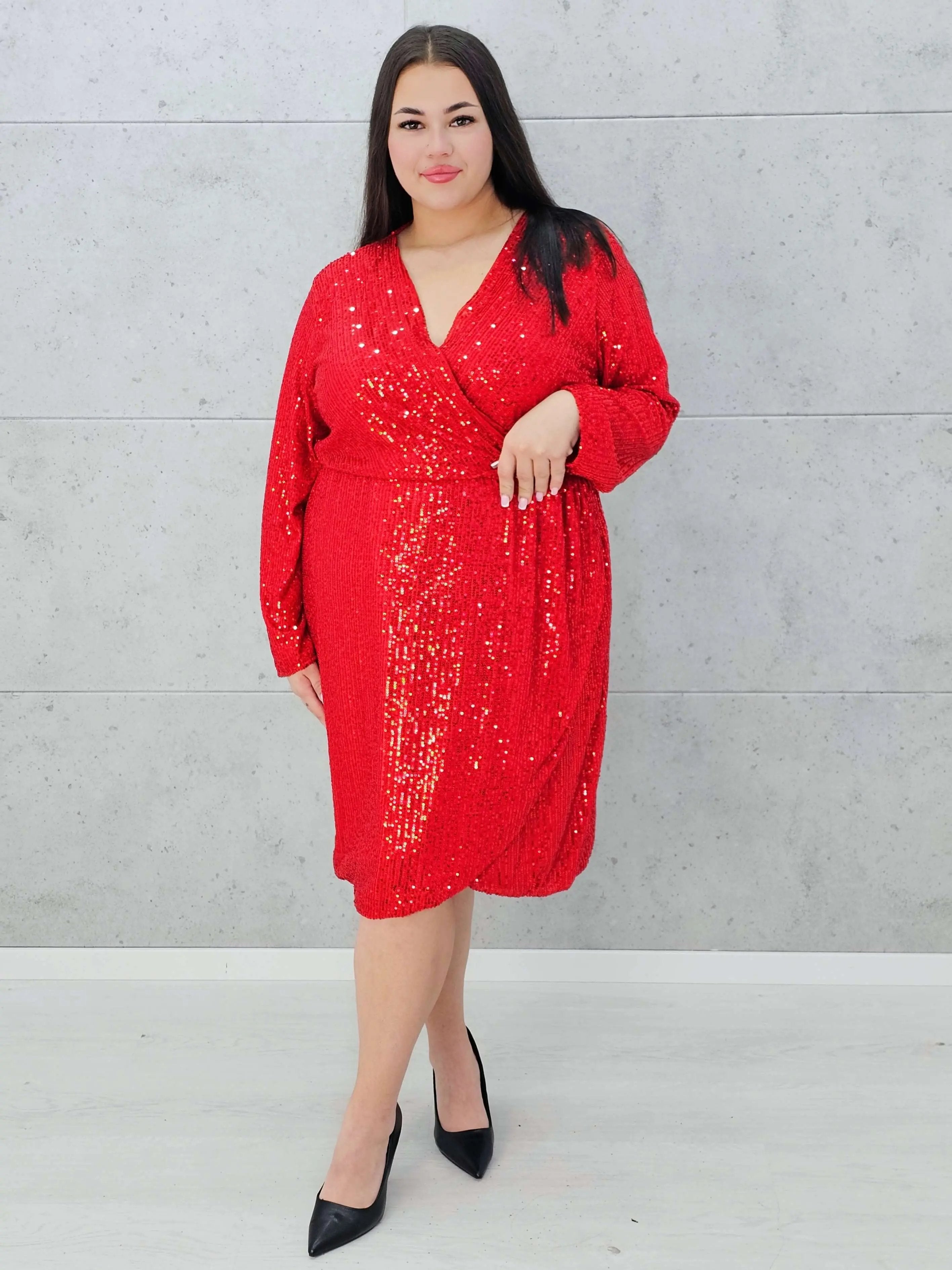 Sukienka z cekinami Stylowa XL