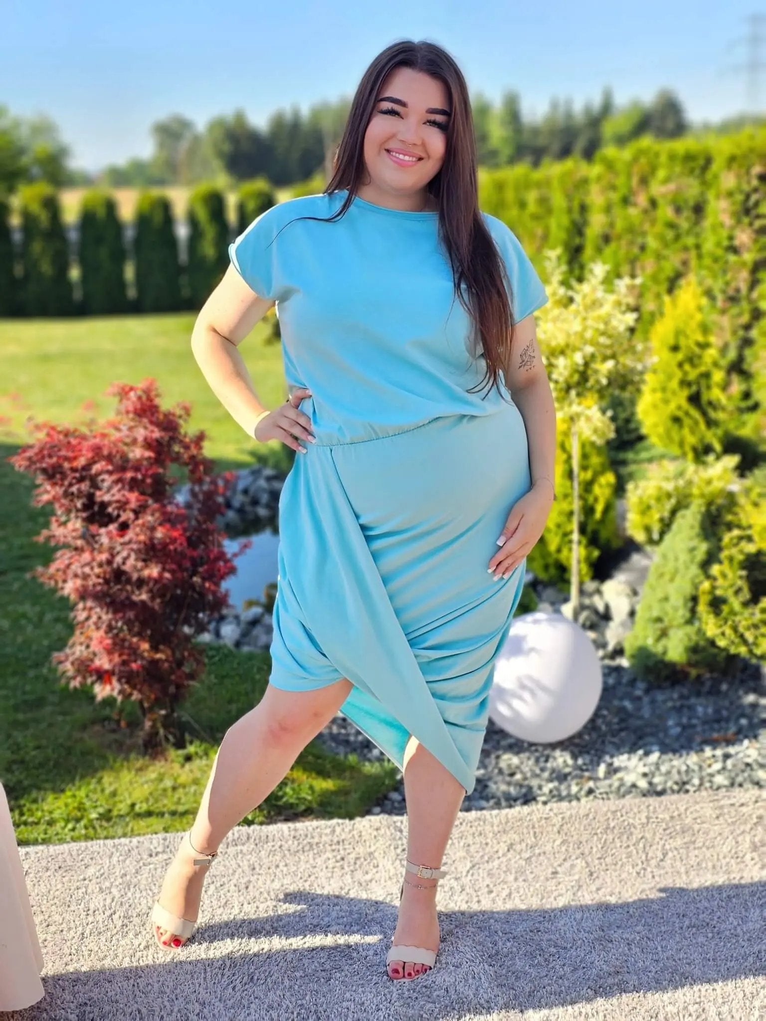 Sukienka z efektem kopertowym Stylowa XL