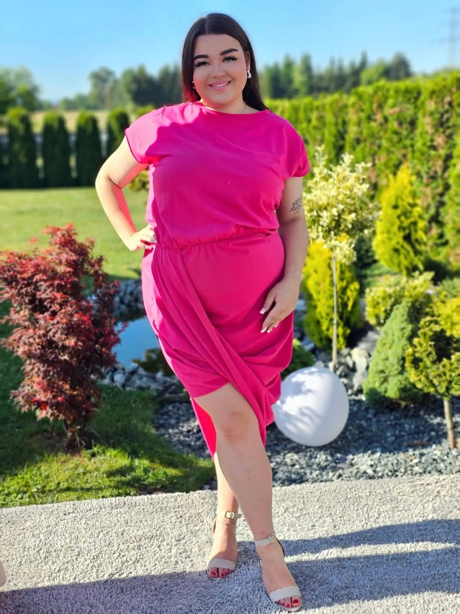 Sukienka z efektem kopertowym Stylowa XL