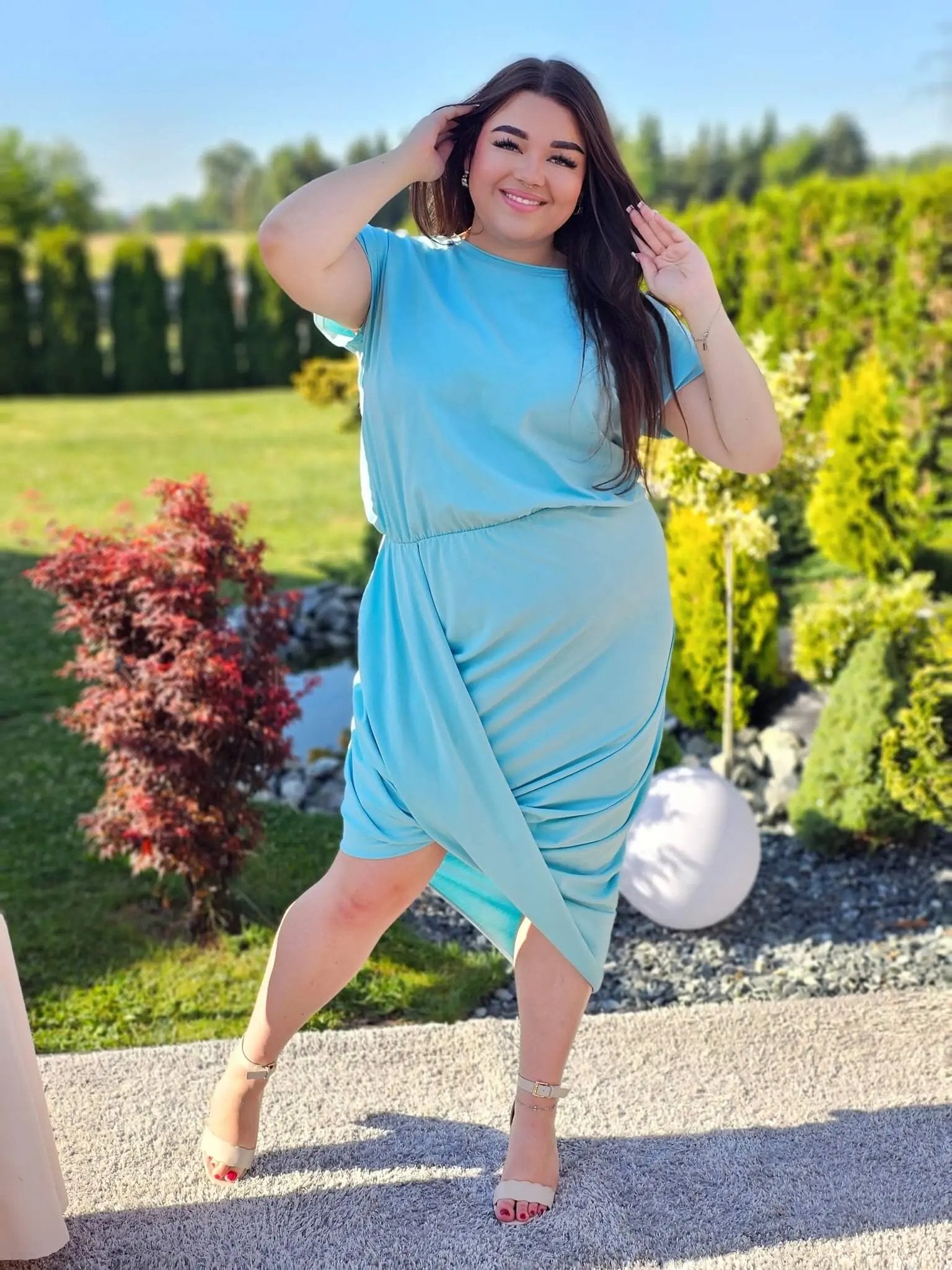 Sukienka z efektem kopertowym Stylowa XL