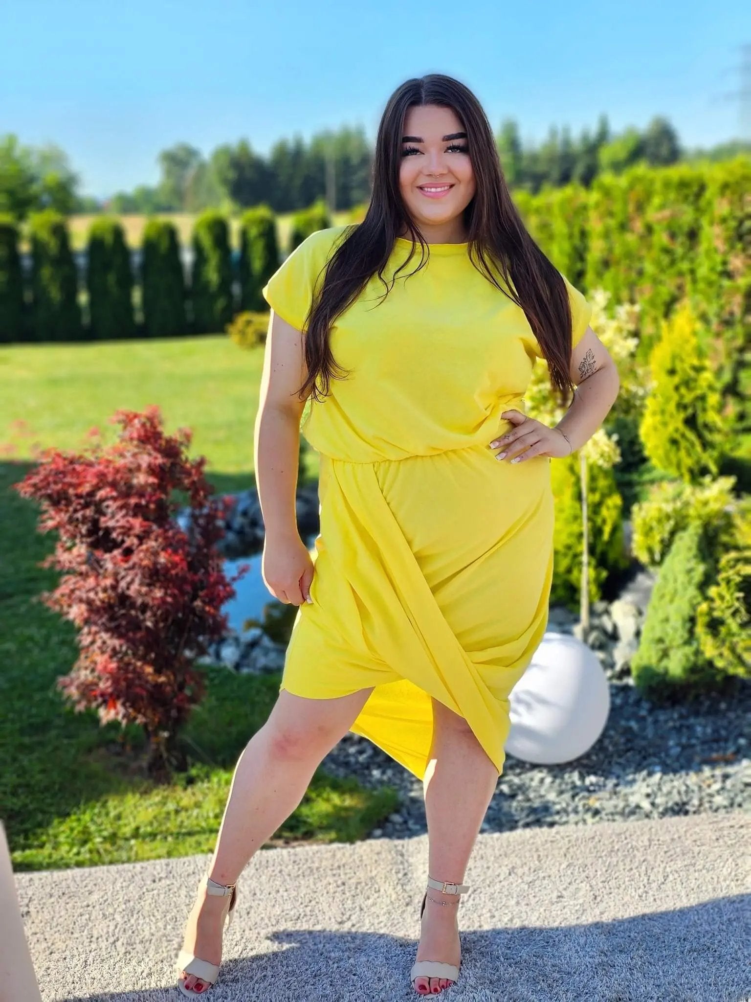 Sukienka z efektem kopertowym Stylowa XL