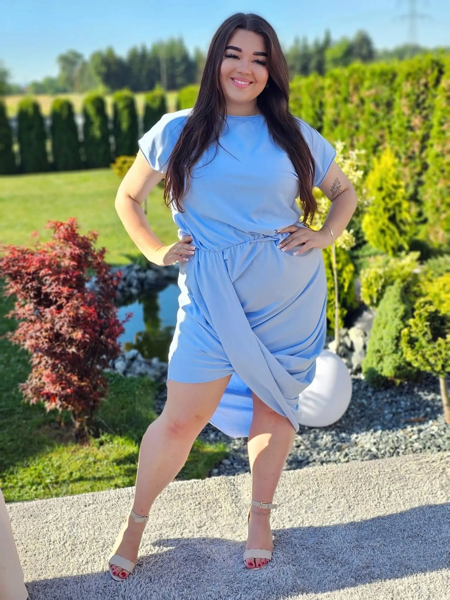 Sukienka z efektem kopertowym Stylowa XL