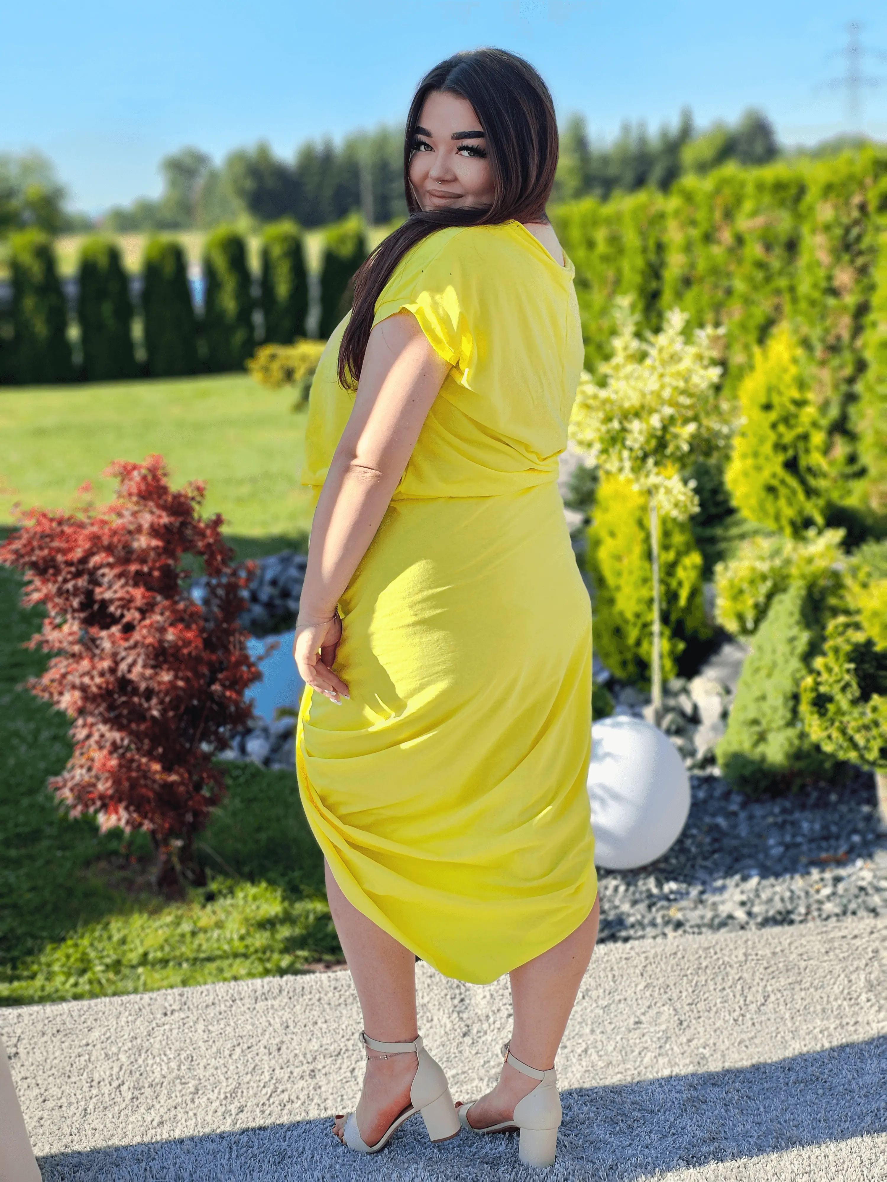 Sukienka z efektem kopertowym Stylowa XL