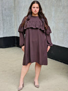 Sukienka z falbaną Stylowa XL