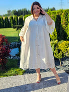 Sukienka z haftem angielskim Stylowa XL