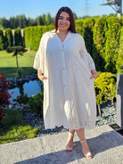 Sukienka z haftem angielskim Stylowa XL