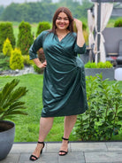 Sukienka z kopertowym dekoltem Stylowa XL