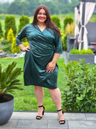 Sukienka z kopertowym dekoltem Stylowa XL