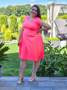 Sukienka z krótkim rękawem i kieszeniami Stylowa XL