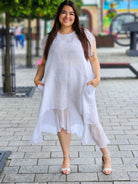 Sukienka z mieszanki lnu Stylowa XL