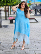 Sukienka z mieszanki lnu Stylowa XL