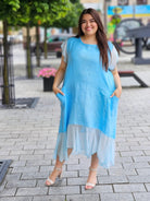 Sukienka z mieszanki lnu Stylowa XL