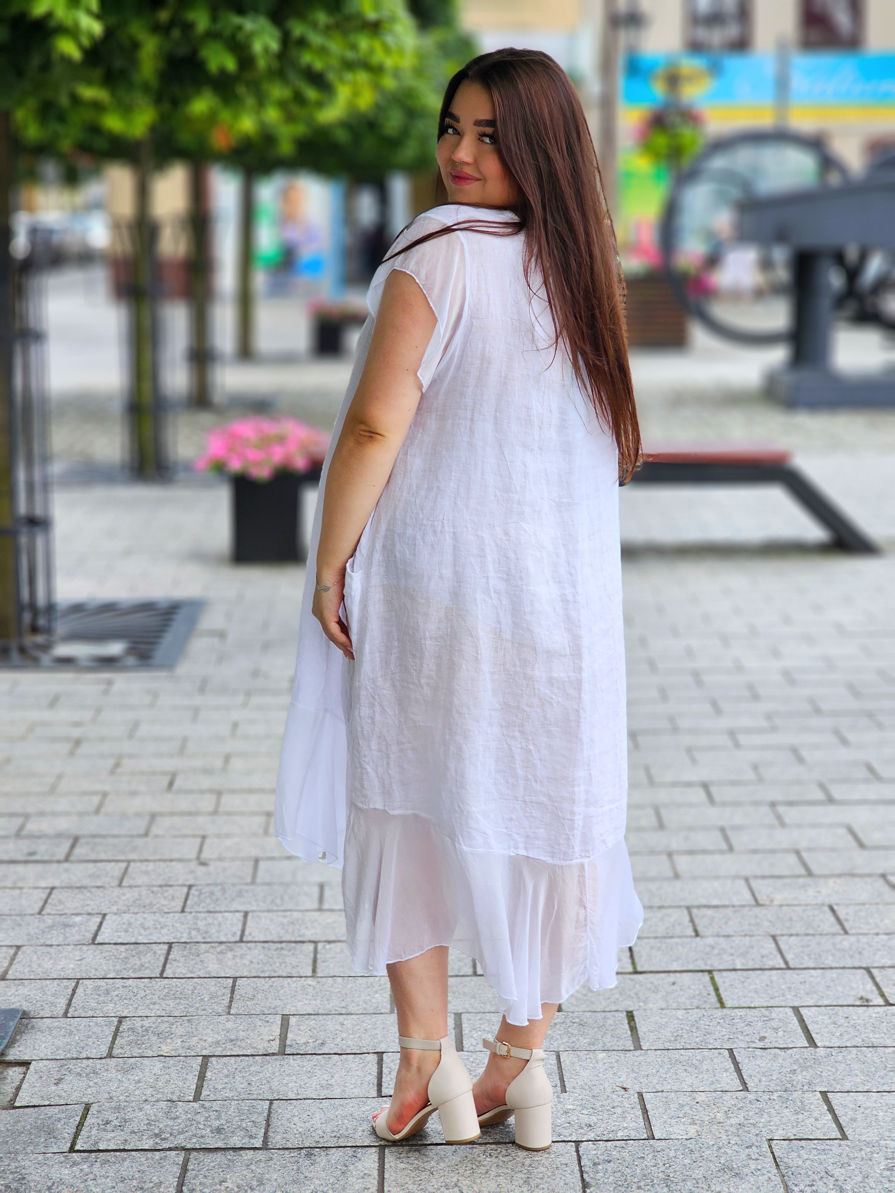 Sukienka z mieszanki lnu Stylowa XL