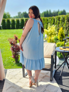 Sukienka z wiązaniem na plecach - dwa odcienie Stylowa XL