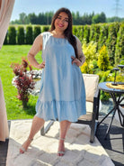 Sukienka z wiązaniem na plecach - dwa odcienie Stylowa XL