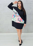 Sukienka z wstawką na przodzie Stylowa XL