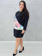 Sukienka z wstawką na przodzie Stylowa XL