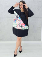 Sukienka z wstawką na przodzie Stylowa XL