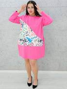 Sukienka z wstawką na przodzie Stylowa XL