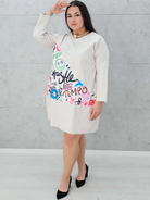 Sukienka z wstawką na przodzie Stylowa XL