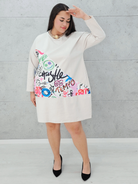 Sukienka z wstawką na przodzie Stylowa XL