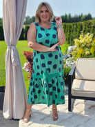Sukienka z wzorem w kropki Stylowa XL