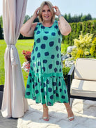 Sukienka z wzorem w kropki Stylowa XL