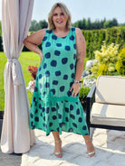 Sukienka z wzorem w kropki Stylowa XL