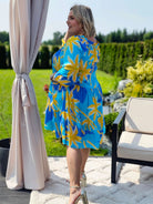 Sukienka z wzorem w kwiaty Stylowa XL