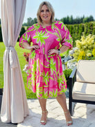 Sukienka z wzorem w kwiaty Stylowa XL