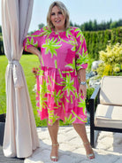 Sukienka z wzorem w kwiaty Stylowa XL