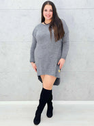 Sweter-Tunika z Ażurowym Splotem Stylowa XL