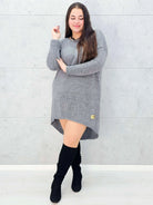 Sweter-Tunika z Ażurowym Splotem Stylowa XL