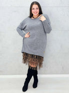 Sweter-Tunika z Ażurowym Splotem Stylowa XL