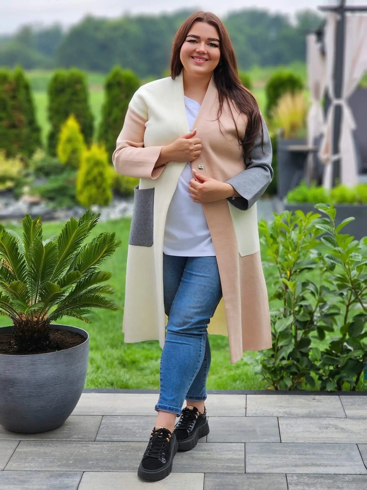 Sweter w pastelowych odcieniach Stylowa XL