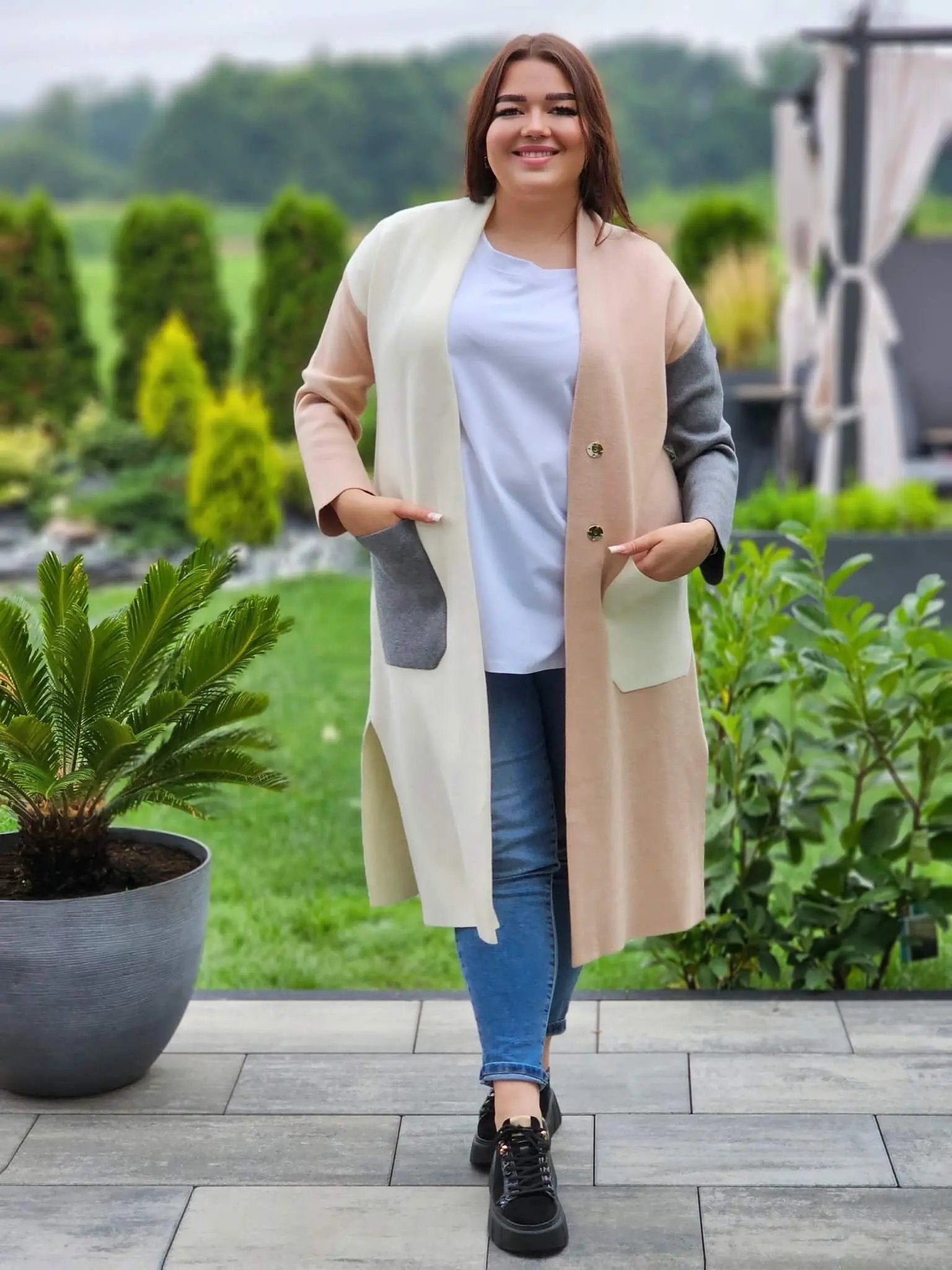 Sweter w pastelowych odcieniach Stylowa XL